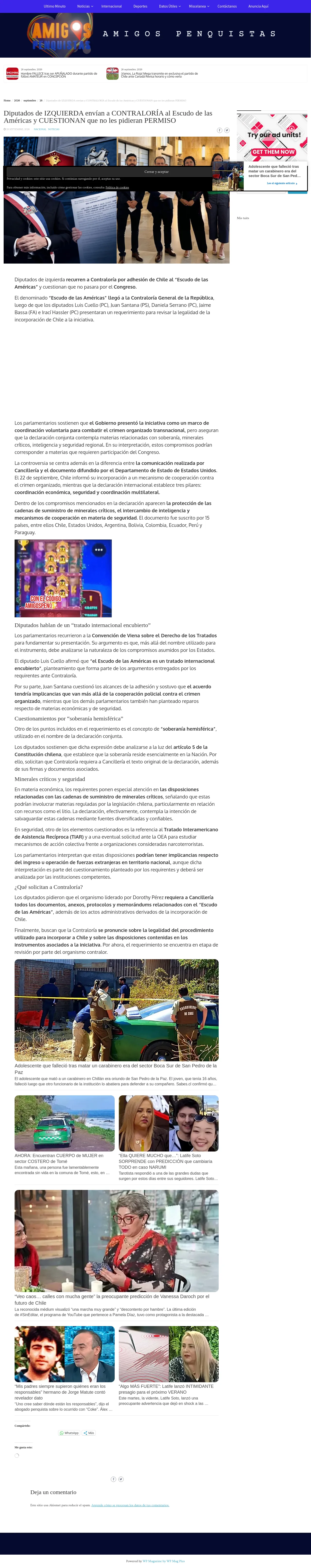 Diputados de IZQUIERDA envían a CONTRALORÍA al Escudo de las Américas y CUESTIONAN que no les pidieran PERMISO