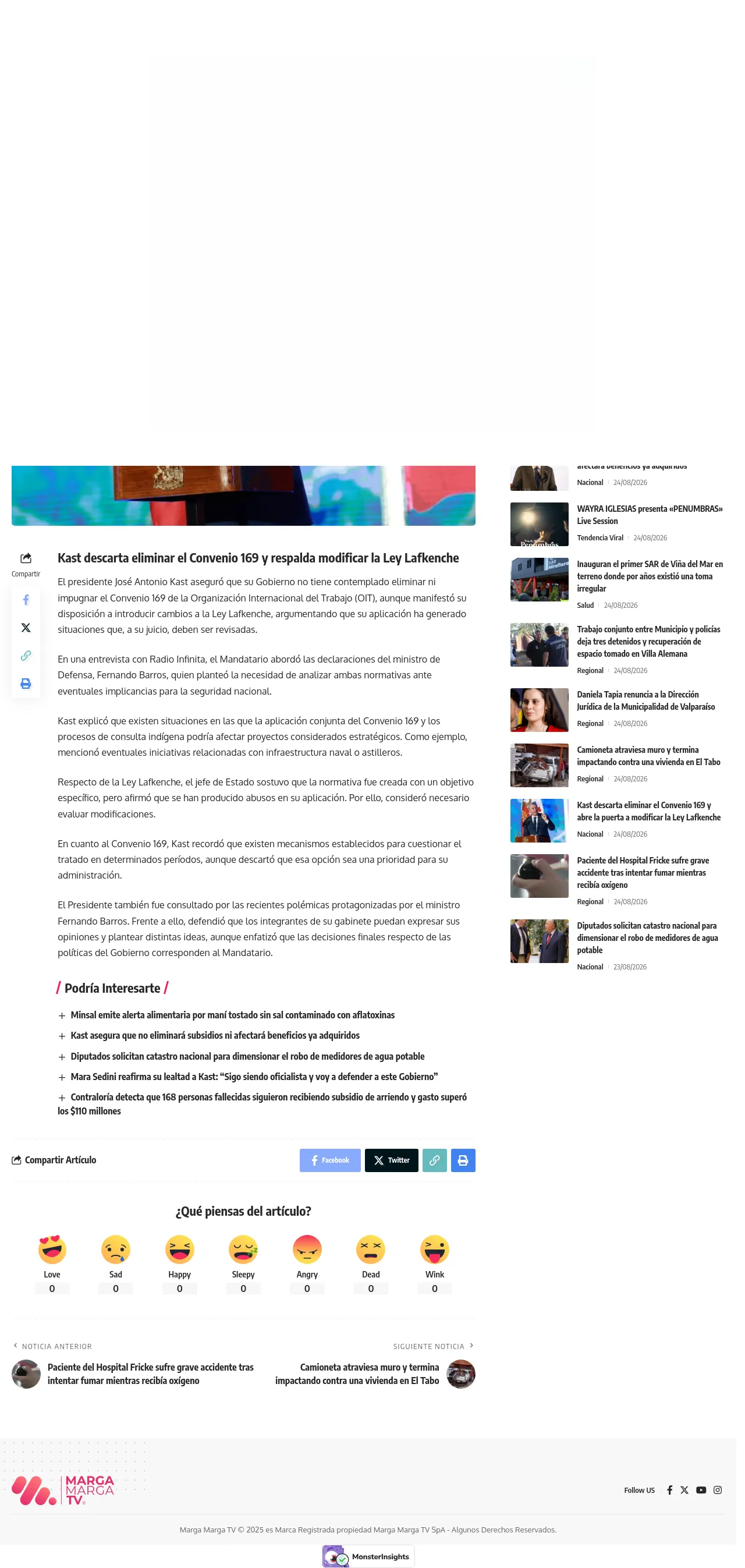 Kast descarta eliminar el Convenio 169 y abre la puerta a modificar la Ley Lafkenche