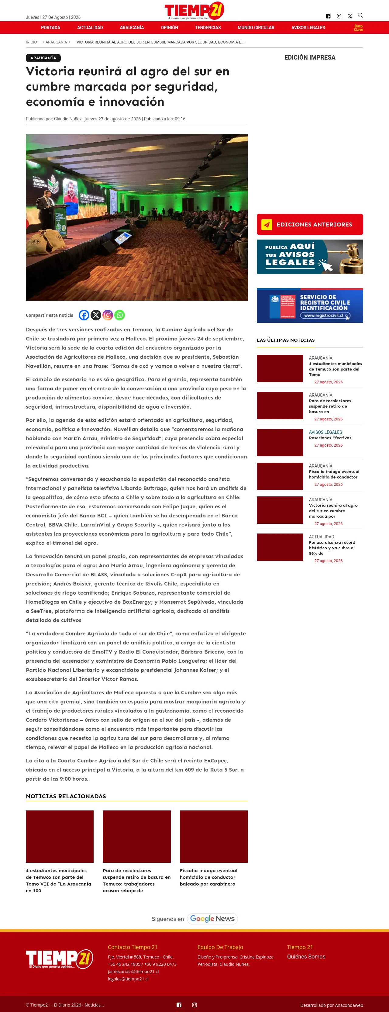 https://www.tiempo21.cl/victoria-reunira-al-agro-del-sur-en-cumbre-marcada-por-seguridad-economia-e-innovacion/