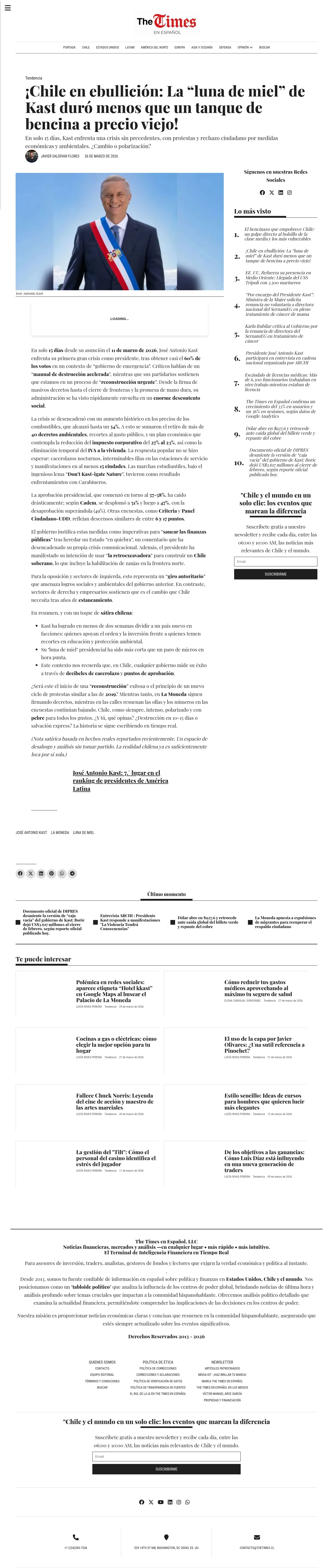 ¡Chile en ebullición: La “luna de miel” de Kast duró menos que un tanque de bencina a precio viejo!