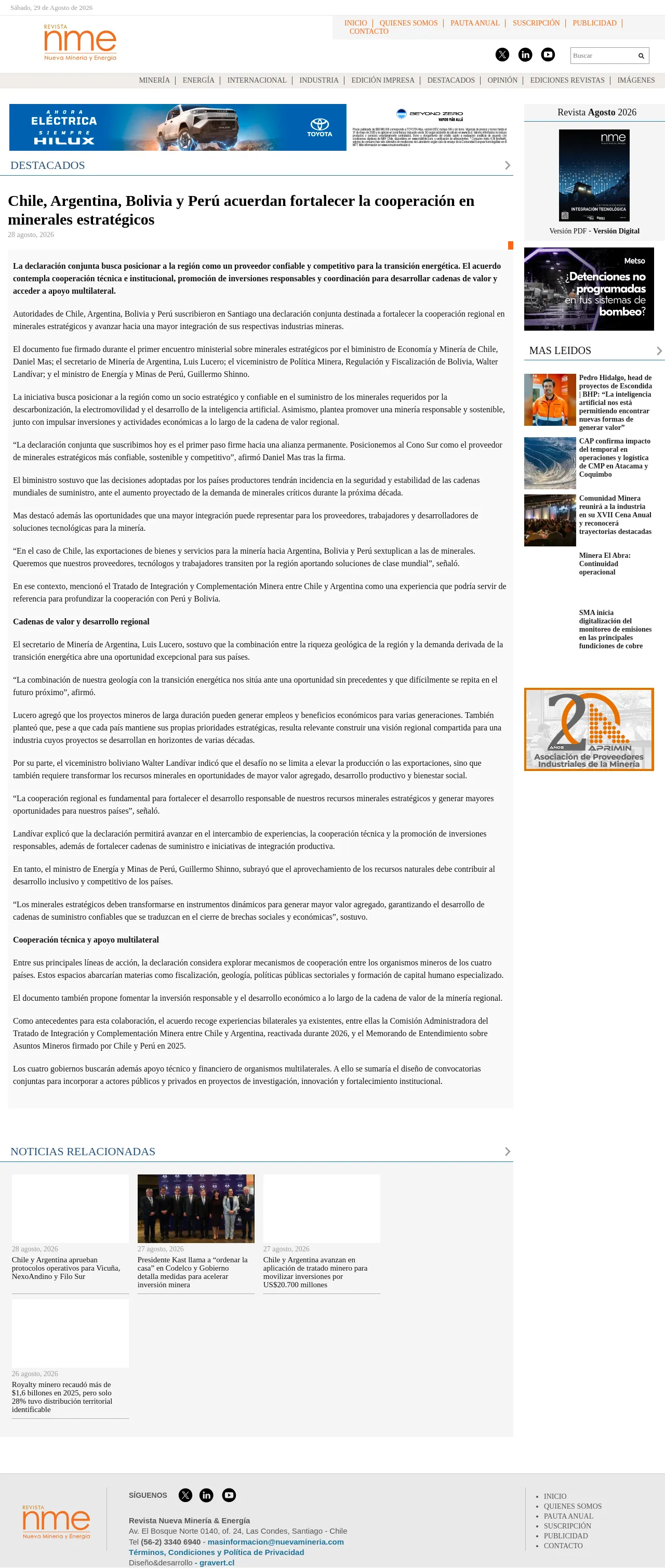 [![](https://www.nuevamineria.com/revista/wp-content/themes/nueva-mineria/images/logo-revista-normal.svg)Revista Nueva Minería](https://www.nuevamineria.com/revista)