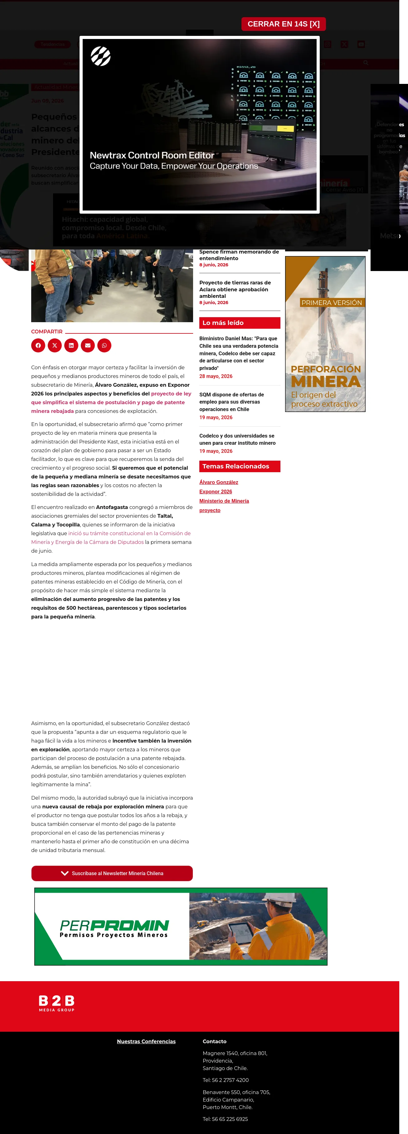 Pequeños mineros conocen alcances del primer proyecto minero del gobierno del Presidente Kast