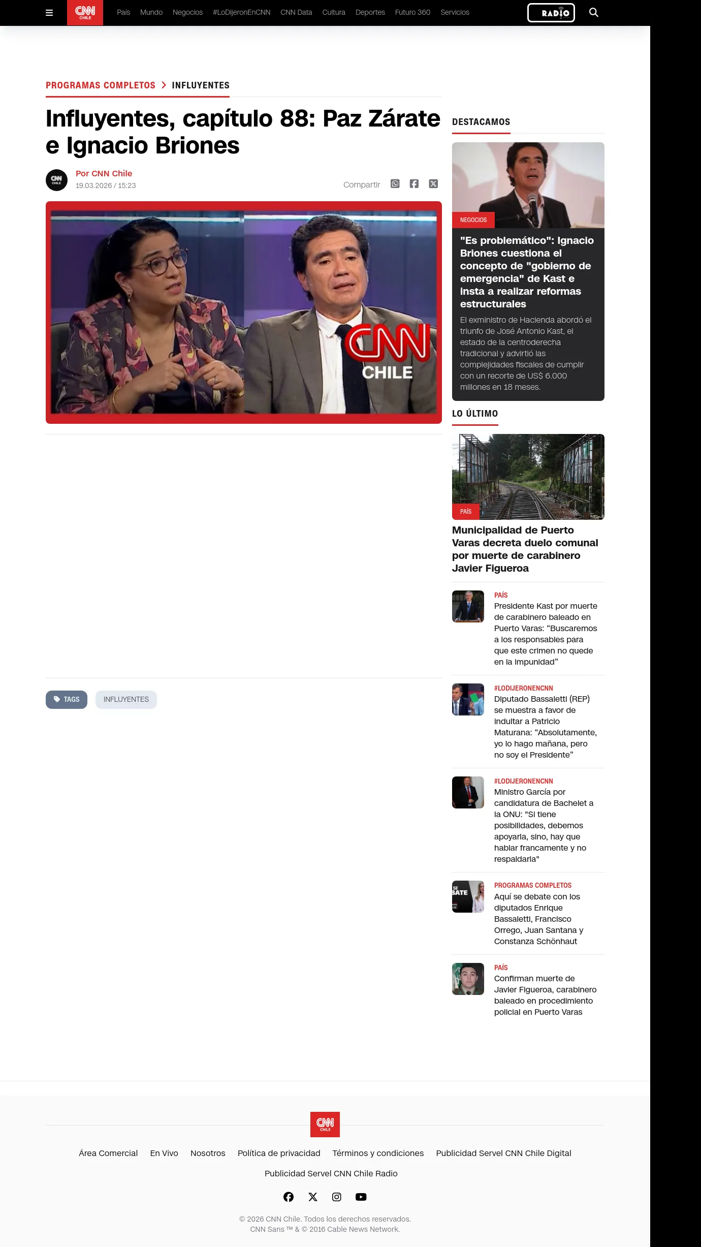 Influyentes, capítulo 88: Paz Zárate e Ignacio Briones