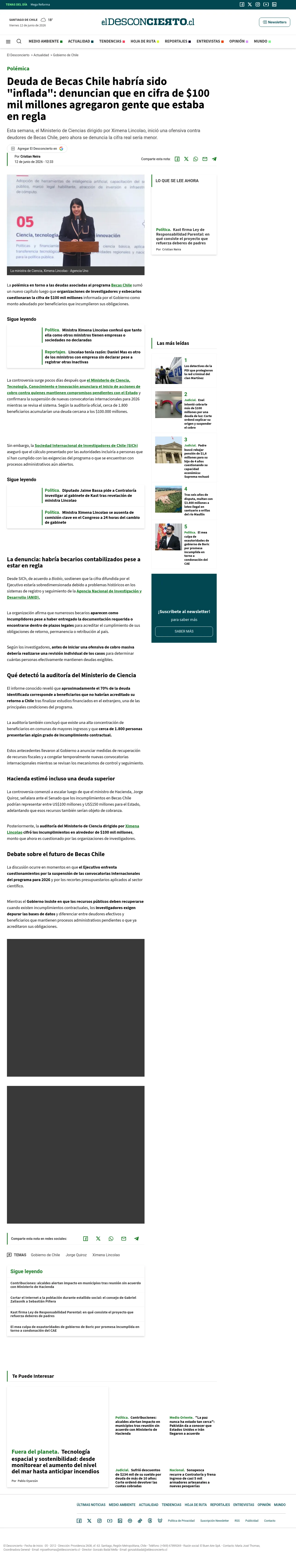 Deuda de Becas Chile habría sido "inflada": denuncian que en cifra de $100 mil millones agregaron gente que estaba en regla