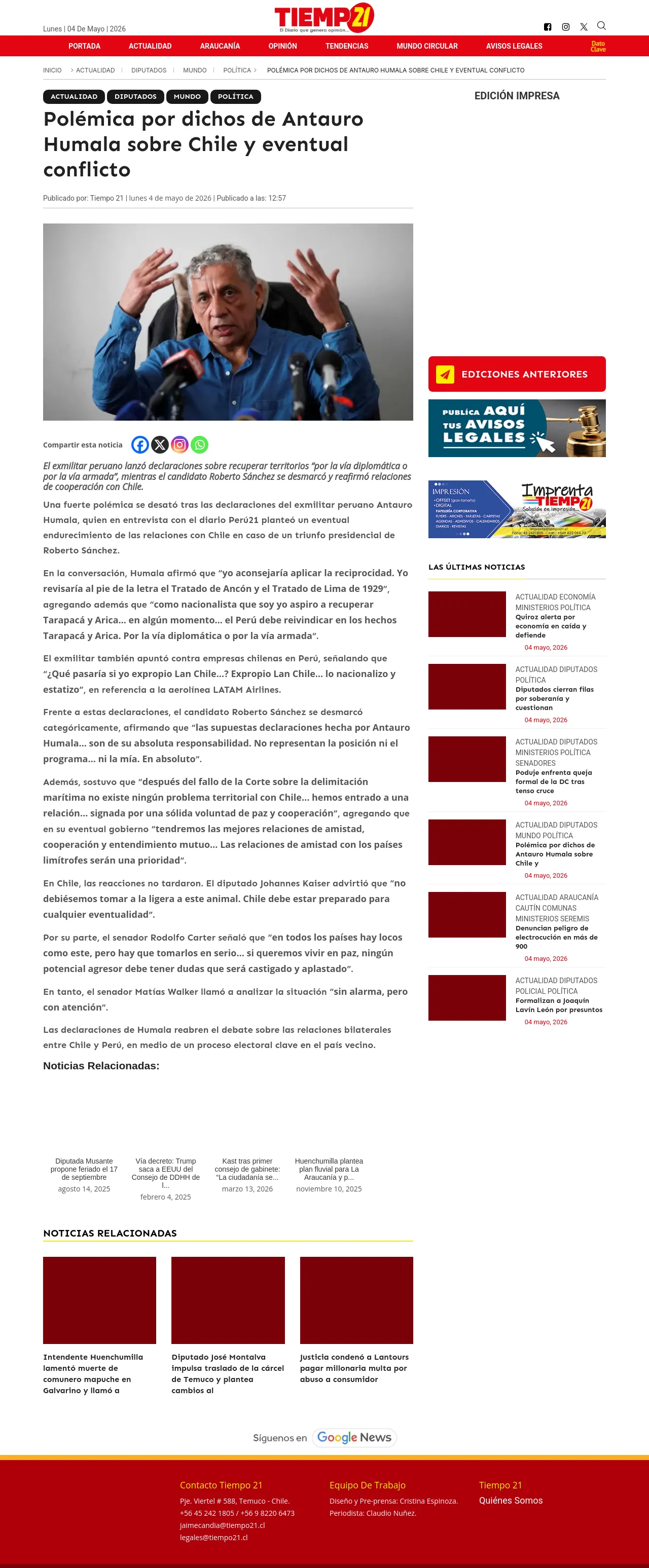 https://www.tiempo21.cl/polemica-por-dichos-de-antauro-humala-sobre-chile-y-eventual-conflicto/