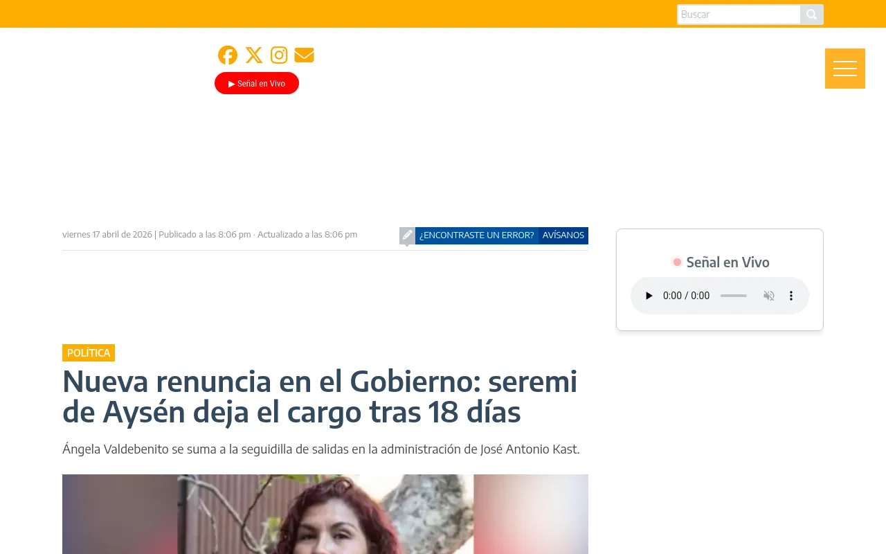 Nueva renuncia en el Gobierno: seremi de Aysén deja el cargo tras 18 días