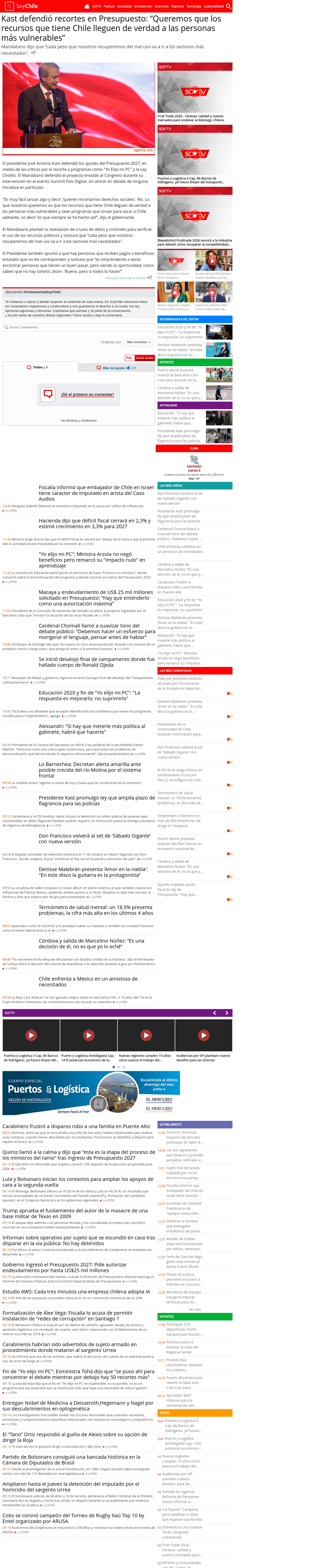 Kast defendió recortes en Presupuesto: “Queremos que los recursos que tiene Chile lleguen de verdad a las personas más vulnerables”