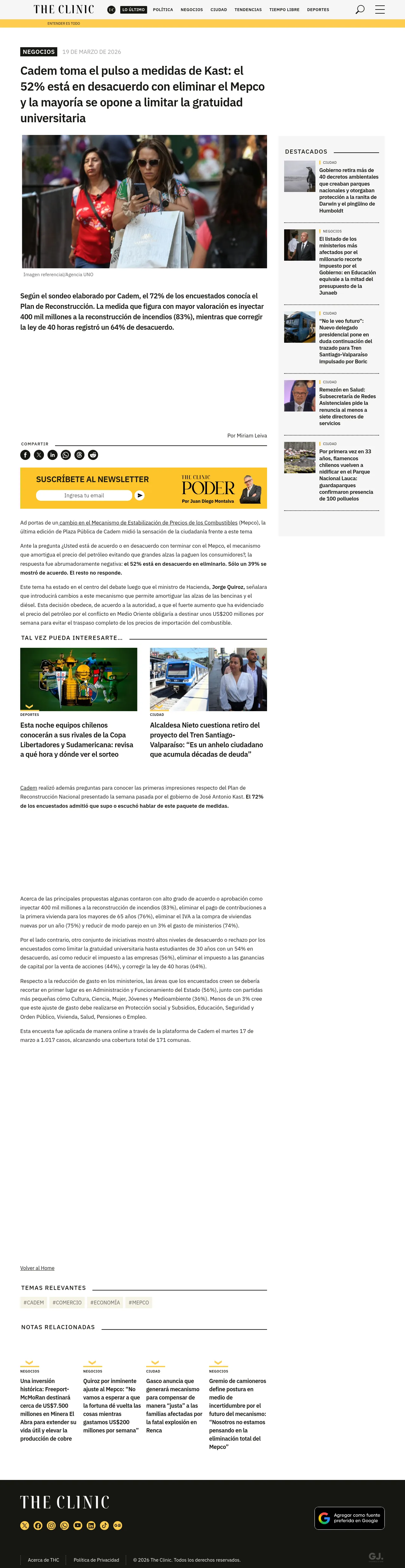 Cadem toma el pulso a medidas de Kast: el 52% está en desacuerdo con eliminar el Mepco y la mayoría se opone a limitar la gratuidad universitaria