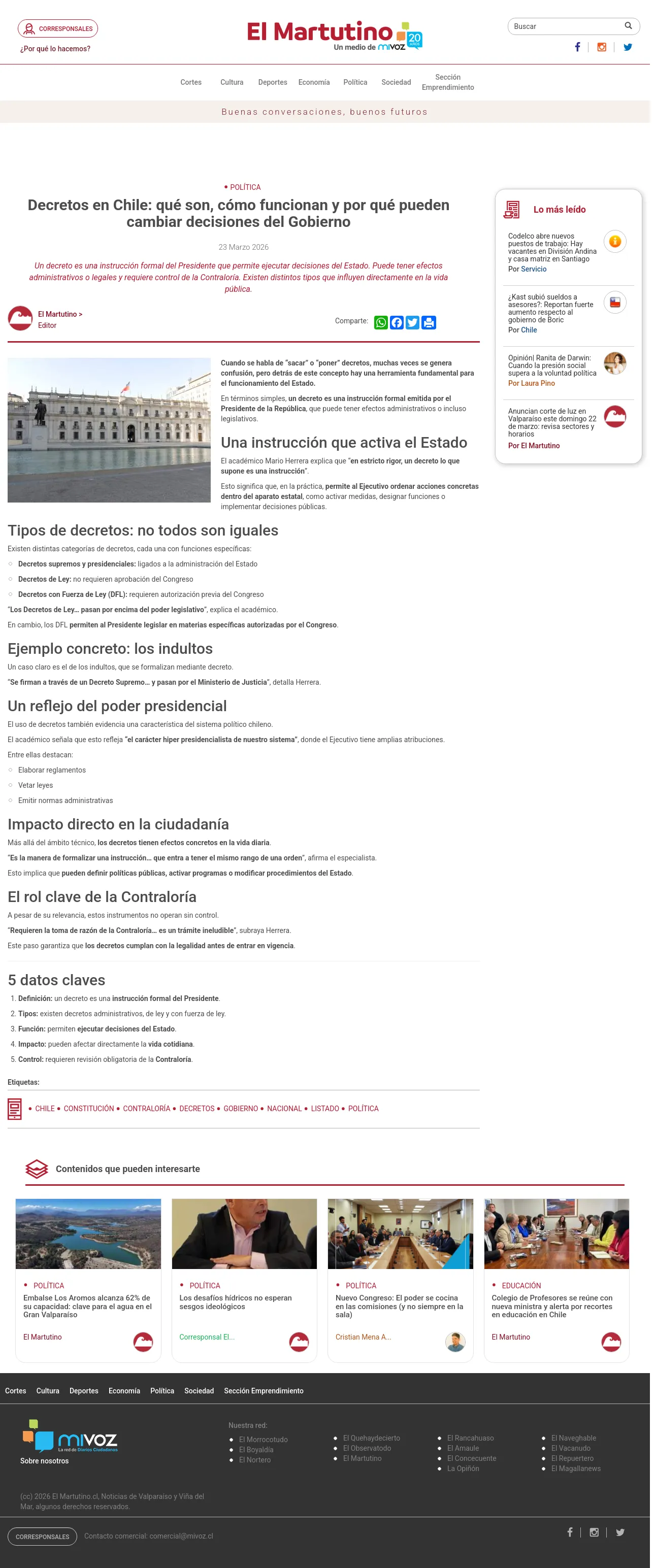 Decretos en Chile: qué son, cómo funcionan y por qué pueden cambiar decisiones del Gobierno
